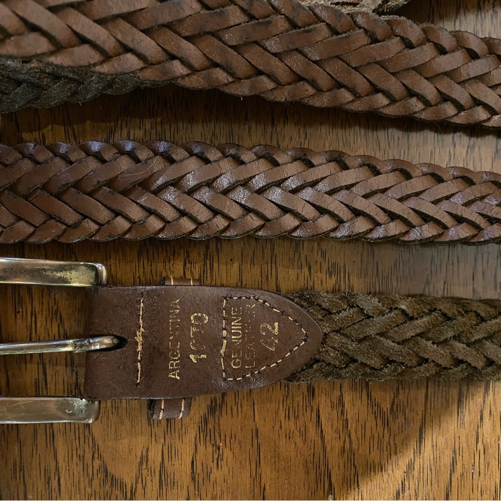 Genuine Leather Braided Belt